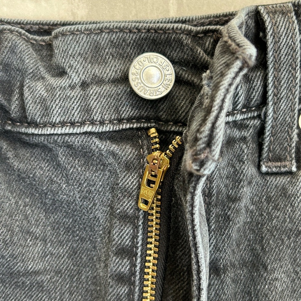 Levi's Charcoal Slim Straight Jeans - Picture 8 of 14